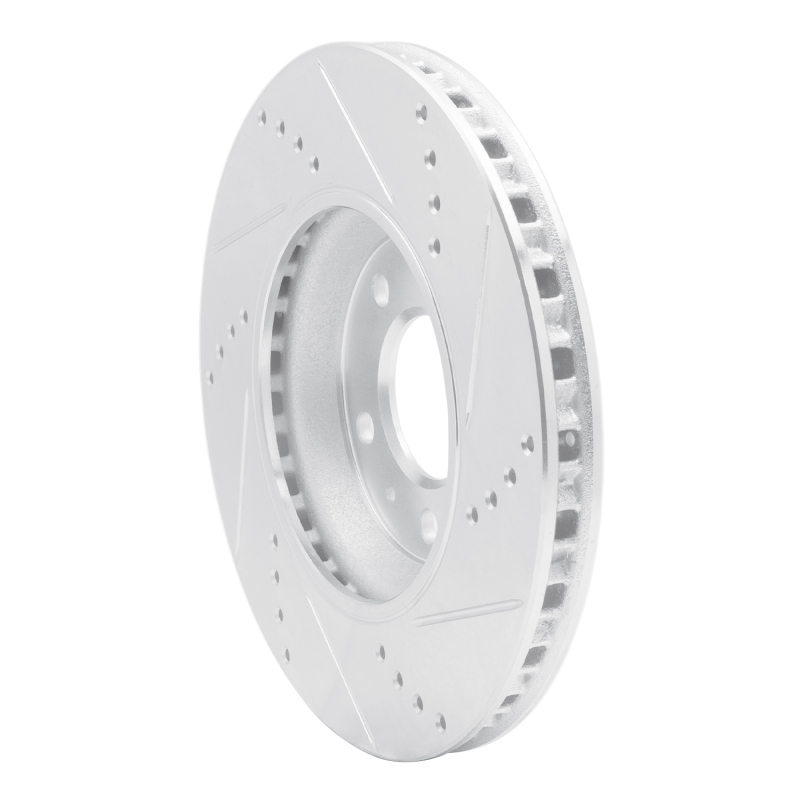 Pontiac Solstice Brake Rotor (1) - Front Left - R1 Concepts - Drilled & Slotted - Silver - `06-`10